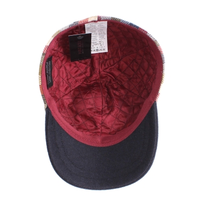 Зимна бейзболна шапка HatYou CP3858, Тъмносин/ Многоцветно каре