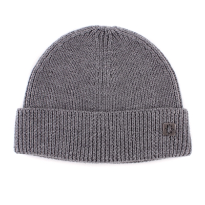 Wool Knitted Hat for Men Granadilla JG5718, Grey