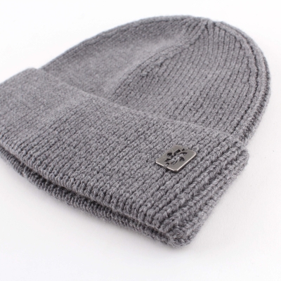 Wool Knitted Hat for Men Granadilla JG5718, Grey