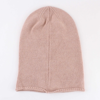 Плетена шапка със съдържание на вълна и кашмир Pulcra Cap, Пастелнорозово