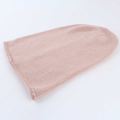 Плетена шапка със съдържание на вълна и кашмир Pulcra Cap, Пастелнорозово