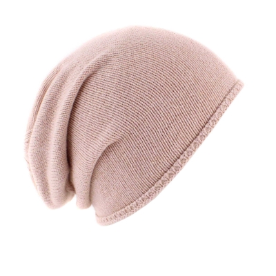 Плетена шапка със съдържание на вълна и кашмир Pulcra Cap, Пастелнорозово