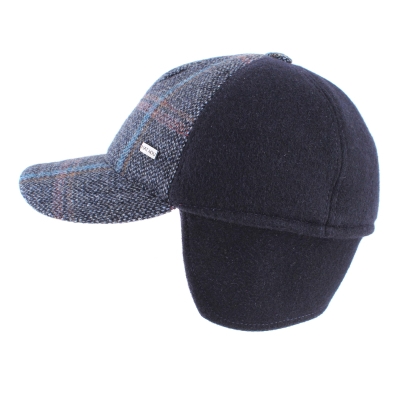 Мъжка вълнена бейзболна шапка с наушник HatYou CP3855, Син