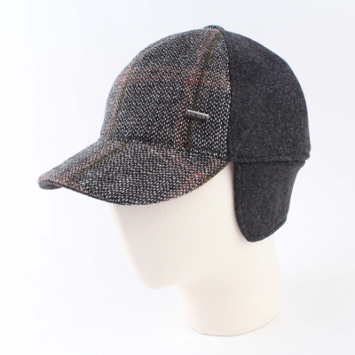 Мъжка вълнена бейзболна шапка с наушник HatYou CP3855, Сив