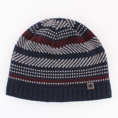 Men's knitted wool hat JG5173, Navy blue