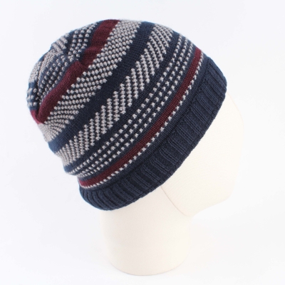 Men's knitted wool hat JG5173, Navy blue