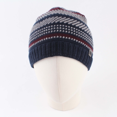 Men's knitted wool hat JG5173, Navy blue
