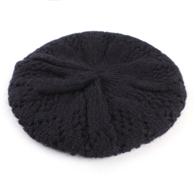 Ladies' knitted beret Raffaello Bettini RB 09/9796, Navy blue