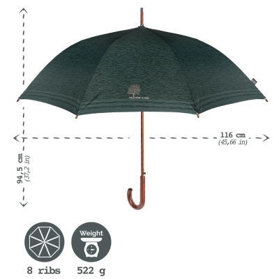 Мъжки автоматичен голф чадър Perletti Green 19163, Тъмнозелен