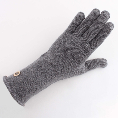 Дамски плетени ръкавици с лурекс Granadilla JG5259A, Тъмносив