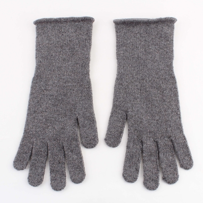 Дамски плетени ръкавици с лурекс Granadilla JG5259A, Тъмносив