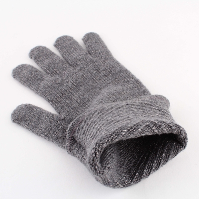 Дамски плетени ръкавици с лурекс Granadilla JG5259A, Тъмносив