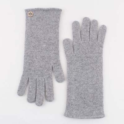 Дамски плетени ръкавици с лурекс Granadilla JG5259A, Светлосив