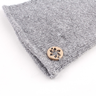 Дамски плетени ръкавици с лурекс Granadilla JG5259A, Светлосив