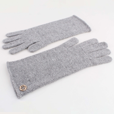 Дамски плетени ръкавици с лурекс Granadilla JG5259A, Светлосив