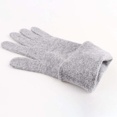 Дамски плетени ръкавици с лурекс Granadilla JG5259A, Светлосив