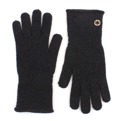 Дамски плетени ръкавици с лурекс Granadilla JG5259A, Черен