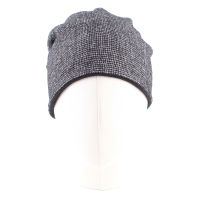 Мъжка зимна шапка от вълна и лен HatYou CP3041, Черен меланж