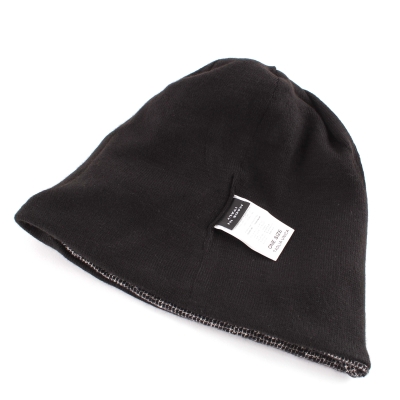 Мъжка зимна шапка от вълна и лен HatYou CP3041, Черен меланж