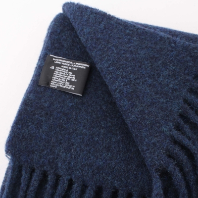 Вълнен шал Ma.Al.Bi. MAB844 60A/655, 23х180 см, Син меланж