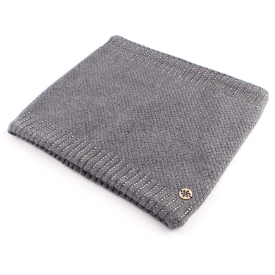 Дамски кръгъл шал с камъчета Granadilla JG5405, Сив