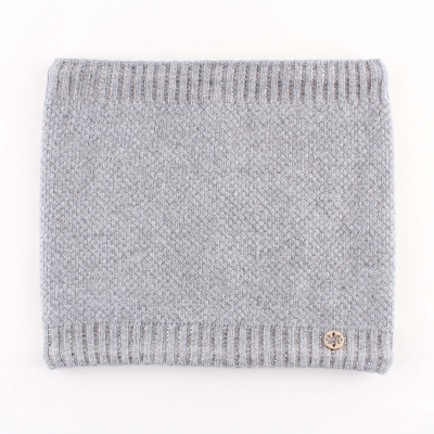 Дамски кръгъл шал с камъчета Granadilla JG5405, Светлосив