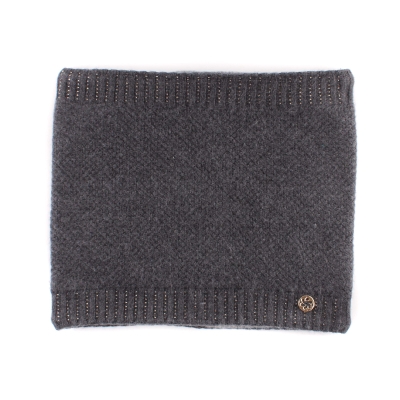 Дамски кръгъл шал с камъчета Granadilla JG5405, Тъмносив