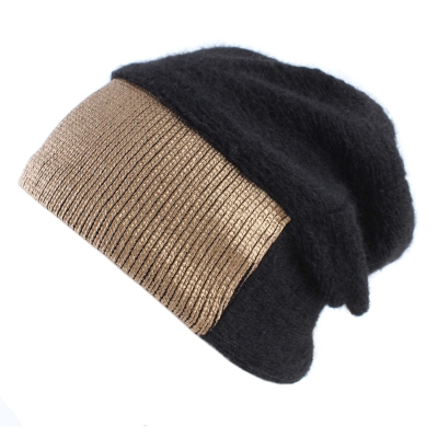 Ladies' Knitted Hat HatYou CP2768, Black/Gold