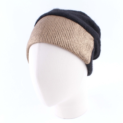 Ladies' Knitted Hat HatYou CP2768, Black/Gold