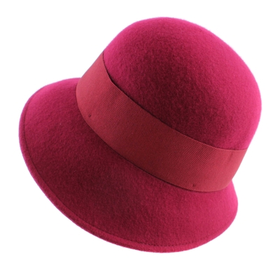 Дамска филцова шапка HatYou CF0366, Бургунди