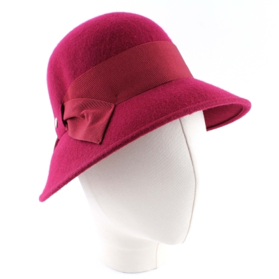 Дамска филцова шапка HatYou CF0366, Бургунди