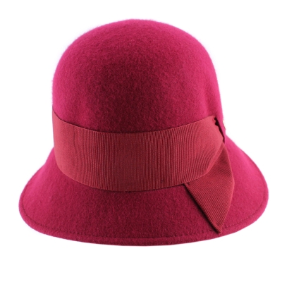 Дамска филцова шапка HatYou CF0366, Бургунди