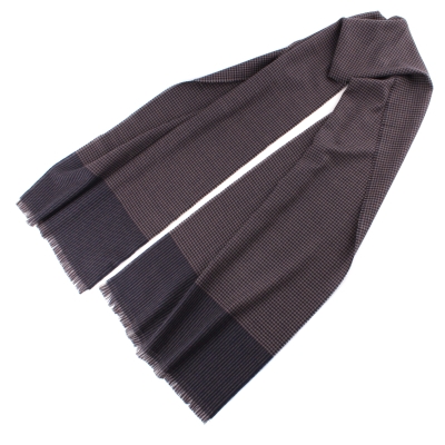 Фин вълнен шал Ma.Al.Bi. MAB517 302/5, 37x180 см, Пепит тъмносиньо и бежово