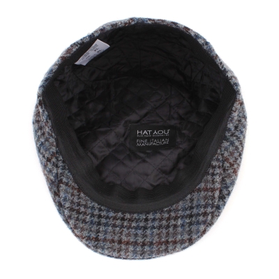 Мъжки вълнен каскет HatYou CP4040, Сиво-син пепит