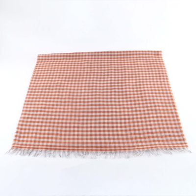 Голям фин шал от вълна и памук Pulcra Eliza, 59х200 см, Оранжев