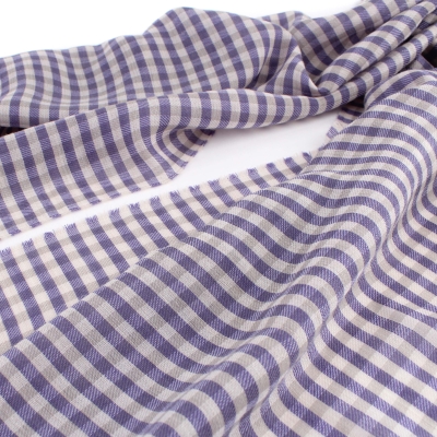 Голям фин шал от вълна и памук Pulcra Eliza, 59х200 см, Лилав