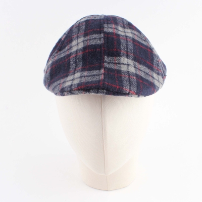 Зимен каскет с вълна HatYou CP3747, Синьо каре