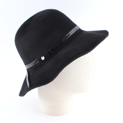 Ladies' Wide-Brim Felt Hat HatYou CF0278, Black