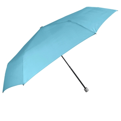 Дамски неавтоматичен чадър Extra Slim чадър с UV50 защита Perletti Time 26409, Пастелно син