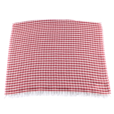 Голям фин шал от вълна и памук Pulcra Eliza, 59х200 см, Червен