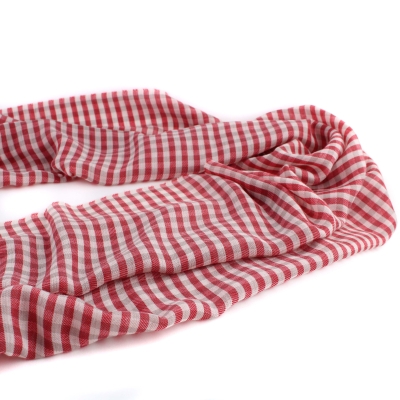 Голям фин шал от вълна и памук Pulcra Eliza, 59х200 см, Червен