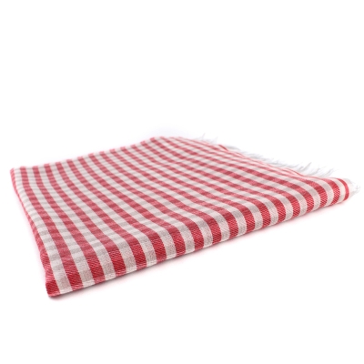 Голям фин шал от вълна и памук Pulcra Eliza, 59х200 см, Червен