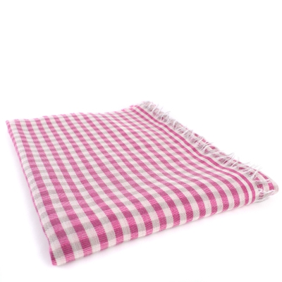 Голям фин шал от вълна и памук Pulcra Eliza, 59х200 см, Цикламен