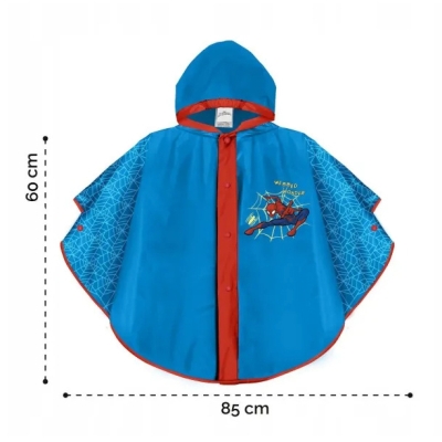 Rain Poncho Perletti Kids Spiderman 99164, Blue