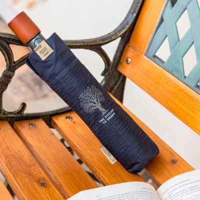 Мъжки автоматичен чадър Perletti Green 19164, Тъмносин