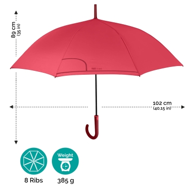 Дамски автоматичен голф чадър Perletti Time 26352, Червен
