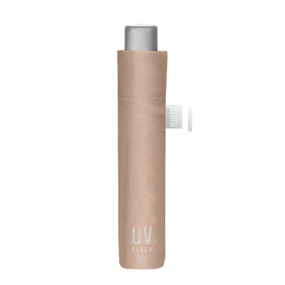 Дамски неавтоматичен чадър Extra Slim чадър с UV50 защита Perletti Time 26409, Бежов