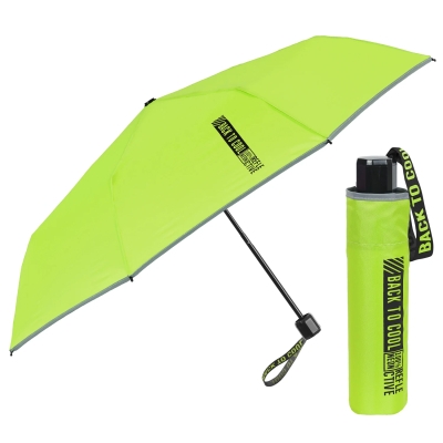 Kids’ Folding Umbrella Perletti CoolKids Back to Cool 15657, Neon Yellow