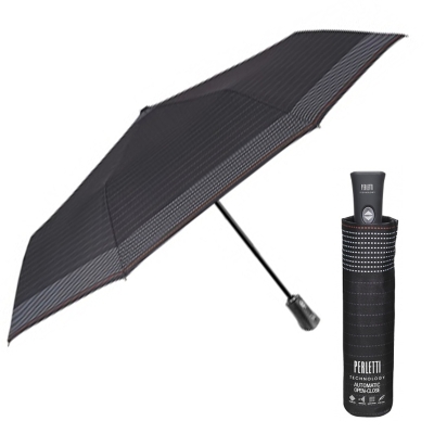 Men's automatic Open-Close umbrella Perletti Technology 21829, Black