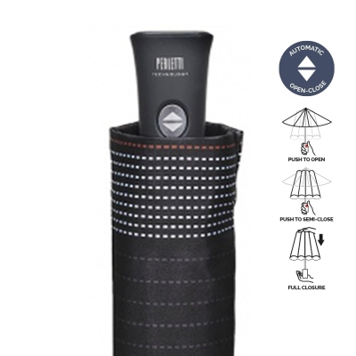 Men's automatic Open-Close umbrella Perletti Technology 21829, Black